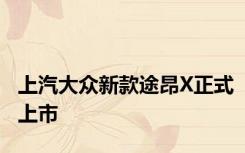 上汽大众新款途昂X正式上市