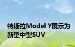 特斯拉Model Y展示为新型中型SUV