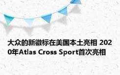 大众的新徽标在美国本土亮相 2020年Atlas Cross Sport首次亮相