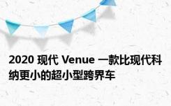 2020 现代 Venue 一款比现代科纳更小的超小型跨界车