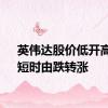 英伟达股价低开高走，短时由跌转涨