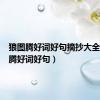 狼图腾好词好句摘抄大全（狼图腾好词好句）