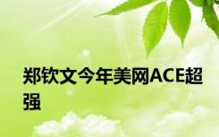 郑钦文今年美网ACE超强
