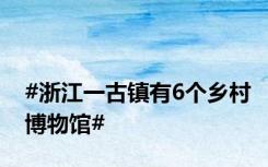 #浙江一古镇有6个乡村博物馆#