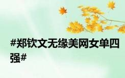 #郑钦文无缘美网女单四强#