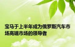 宝马于上半年成为俄罗斯汽车市场高端市场的领导者