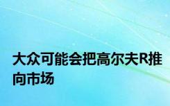 大众可能会把高尔夫R推向市场
