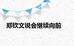 郑钦文说会继续向前