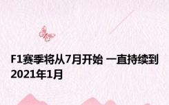 F1赛季将从7月开始 一直持续到2021年1月