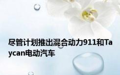 尽管计划推出混合动力911和Taycan电动汽车