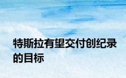 特斯拉有望交付创纪录的目标