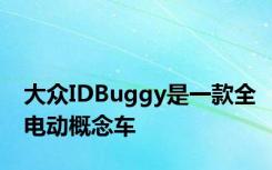 大众IDBuggy是一款全电动概念车