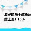波罗的海干散货运价指数上涨1.15%