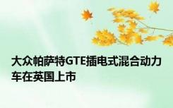 大众帕萨特GTE插电式混合动力车在英国上市