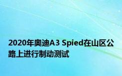 2020年奥迪A3 Spied在山区公路上进行制动测试