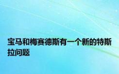 宝马和梅赛德斯有一个新的特斯拉问题