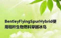 BentleyFlyingSpurHybrid使用秸秆生物燃料穿越冰岛