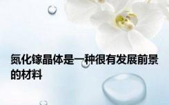 氮化镓晶体是一种很有发展前景的材料