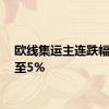 欧线集运主连跌幅扩大至5%