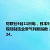 财联社9月11日电，日本9月路透短观非制造业景气判断指数 23，前值24。