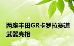 两座丰田GR卡罗拉赛道武器亮相