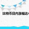 比特币日内涨幅达4%