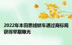 2022年本田思域轿车通过商标局获得早期曝光