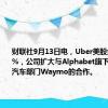 财联社9月13日电，Uber美股盘前上涨8%，公司扩大与Alphabet旗下无人驾驶汽车部门Waymo的合作。