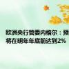 欧洲央行管委内格尔：预计通胀将在明年年底前达到2%