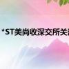 *ST美尚收深交所关注函