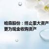 哈森股份：终止重大资产重组变更为现金收购资产