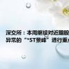 深交所：本周继续对近期股价涨跌异常的“*ST景峰”进行重点监控