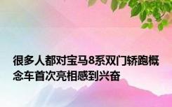 很多人都对宝马8系双门轿跑概念车首次亮相感到兴奋