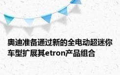 奥迪准备通过新的全电动超迷你车型扩展其etron产品组合