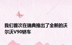 我们首次在瑞典推出了全新的沃尔沃V90轿车
