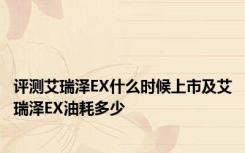 评测艾瑞泽EX什么时候上市及艾瑞泽EX油耗多少