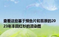 查看这些基于预告片和苔原的2023年丰田红杉的渲染图