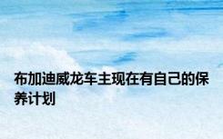 布加迪威龙车主现在有自己的保养计划