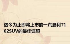 迄今为止即将上市的一汽夏利T102SUV的最佳谍照