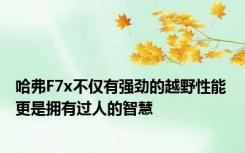 哈弗F7x不仅有强劲的越野性能 更是拥有过人的智慧