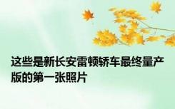 这些是新长安雷顿轿车最终量产版的第一张照片
