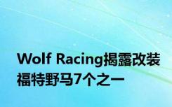 Wolf Racing揭露改装福特野马7个之一