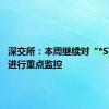 深交所：本周继续对“*ST景峰”进行重点监控