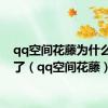 qq空间花藤为什么消失了（qq空间花藤）