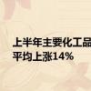 上半年主要化工品产量平均上涨14%