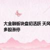 大金融板块盘初活跃 天风证券等多股涨停