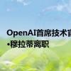 OpenAI首席技术官米拉·穆拉蒂离职