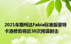 2021年斯柯达Fabia标准版蒙特卡洛修剪将近30次间谍射击
