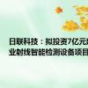 日联科技：拟投资7亿元建设工业射线智能检测设备项目