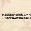 创业板指数午后涨超10% 宁德时代、东方财富等权重股涨超10%